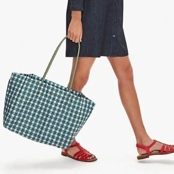 NWT Kate Spade EVERYTHING PUFFY DOT Large Tote Seaform Checker - Picture 1 of 12